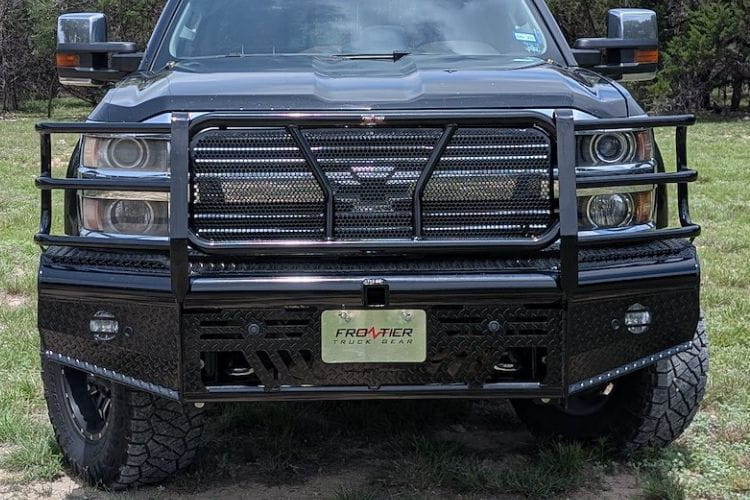 Frontier Commercial front bumper 170-21-5005 for 2015-2019 Chevy Silverado 2500HD/3500HD durable Frontier truck bumper black