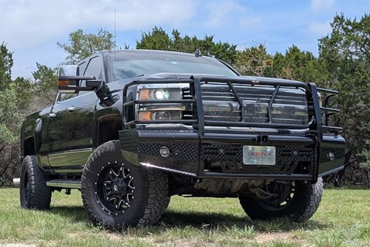 Frontier Commercial front bumper 170-21-5005 for 2015-2019 Chevy Silverado 2500HD/3500HD durable Frontier truck bumper black