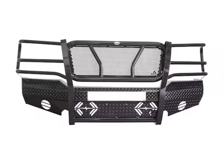 Frontier front bumper replacement for GMC Sierra 2500HD/3500 – durable GMC truck bumper upgrade.