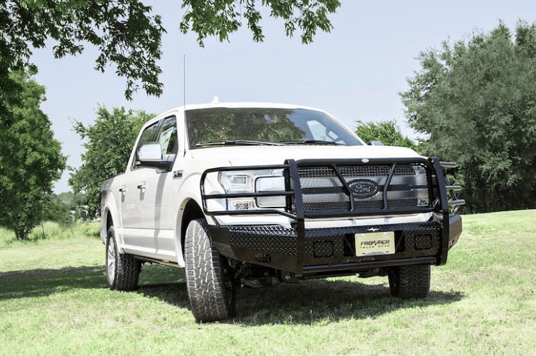 Frontier front bumper replacement 300-51-8005 for 2018–2020 Ford F150, aftermarket steel bumper for rugged front-end protection.