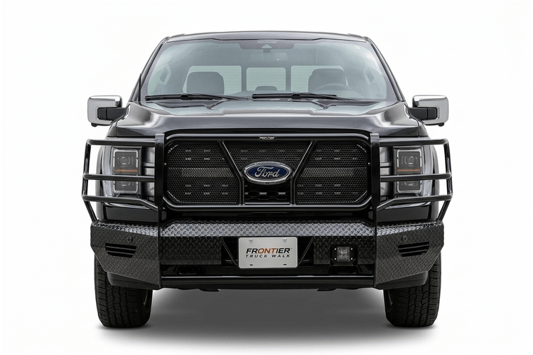 Frontier Front Bumper Replacement 300-52-1009 for 2021-2023 Ford F150, durable Frontier Gear bumper for truck front-end protection