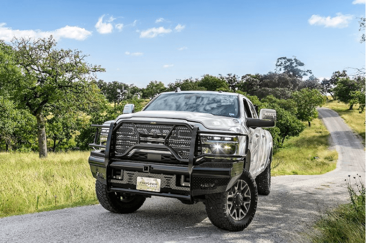 Frontier front bumper replacement with grille guard for 2025 Ram 2500/3500