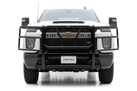 Frontier grille guard 200-22-4005 for 2024–2026 Chevy Silverado 2500HD and 3500HD, designed for heavy-duty truck protection