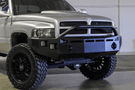 Fusion custom front bumper FB9402DODGEFB for 1994–2002 Dodge Ram 2500/3500, delivering rugged protection and custom truck styling.
