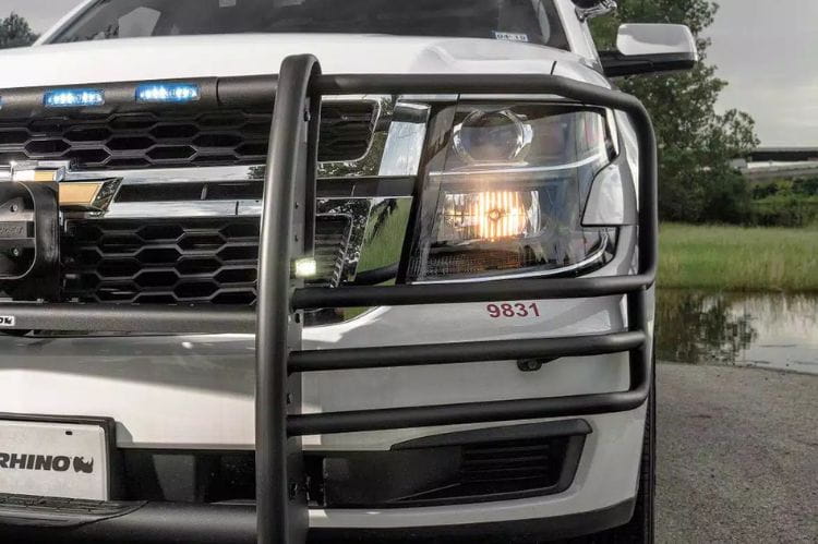 Go Rhino Public Safety HD wraparound brush guard 5168WHD for 2021-2026 Chevy Tahoe durable truck brush guard for protection