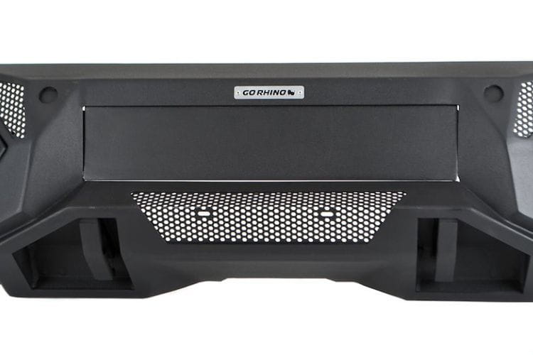 Go Rhino Element Front Bumper 341861T for 2023-2026 Chevrolet Silverado 1500 with power-actuated hide-away light bar mount design