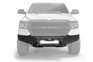 Go Rhino front bumper Element 341301T for 2019–2026 Ram 1500 Rebel with power hide-away light bar mount.
