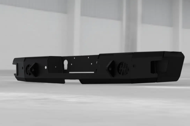 Back bumper upgrade for Silverado 2500/3500 featuring Hammerhead rugged design