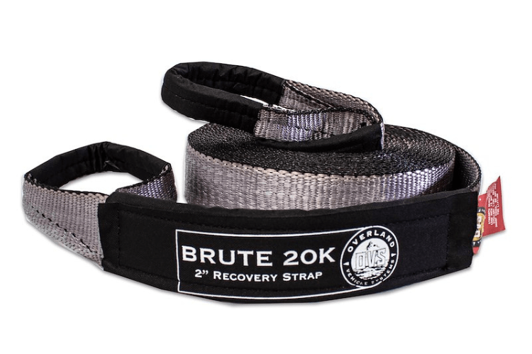 Brute 20K recovery strap with black and gray design.