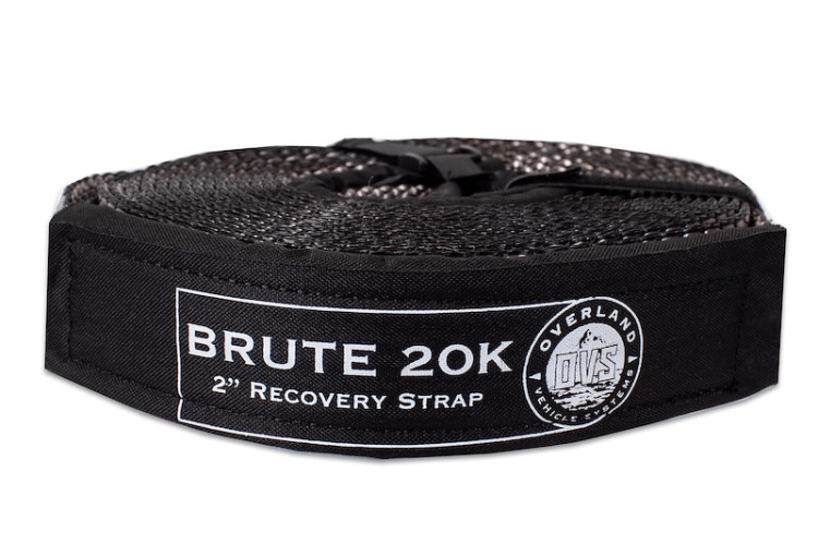 Brute 20K recovery strap with black and gray design.