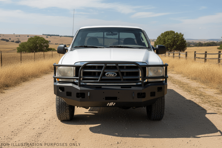 2004 Ford F250 Super Duty Heavy Hauler Kit with Hammerhead bumpers, UWS toolbox, and Curt hitch