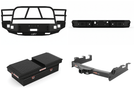 Heavy Hauler Kit for 2007 Chevy Silverado 2500 featuring Hammerhead steel bumper, Weather Guard toolbox, and Curt hitch for heavy-duty performance