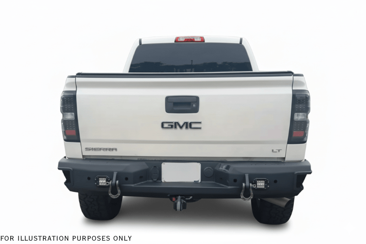 Complete 2007 GMC Sierra 2500HD Heavy Hauler Kit including Hammerhead bumper, UWS toolbox, and Curt hitch for strength and reliability