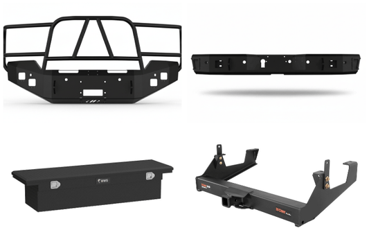 Rugged 2019 GMC Sierra 2500HD Heavy Hauler Kit designed for jobsite power – Hammerhead bumper, UWS toolbox, and Curt hitch