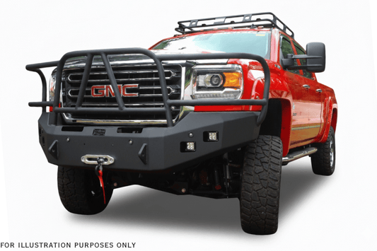 Rugged 2019 GMC Sierra 2500HD Heavy Hauler Kit designed for jobsite power – Hammerhead bumper, UWS toolbox, and Curt hitch