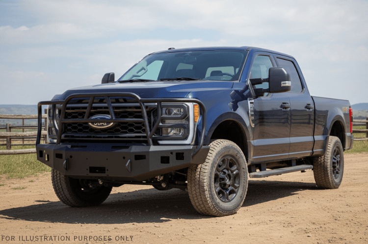 2023 Ford F250 Super Duty Heavy Hauler Kit with Hammerhead front & rear bumpers, UWS crossover toolbox, and Curt trailer hitch