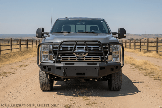 2024 Ford F250 Super Duty Heavy Hauler Kit with Hammerhead bumpers, UWS crossover toolbox, and Curt hitch for rugged performance
