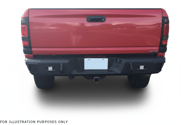 2005 Dodge Ram 2500 Heavy Hauler Kit featuring a durable Hammerhead front bumper, a secure UWS crossover toolbox, and a heavy-duty Curt trailer hitch—designed for maximum towing power and work-ready performance