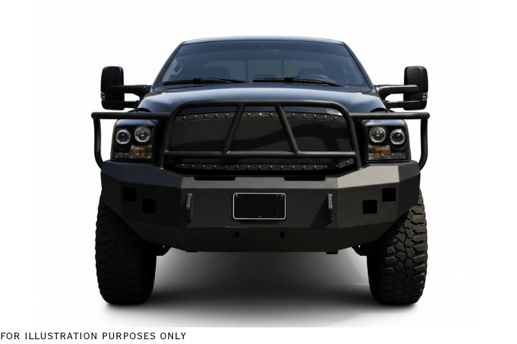 2009 Dodge Ram 2500 Heavy Hauler Kit featuring a rugged Hammerhead front bumper, a durable Weather Guard toolbox, and a heavy-duty Curt trailer hitch—engineered for reliable towing, secure storage, and all-around work performance