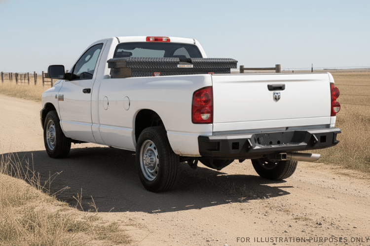 2009 Dodge Ram 2500 Heavy Hauler Kit with Hammerhead front bumper, Weather Guard toolbox, and Curt trailer hitch built for work