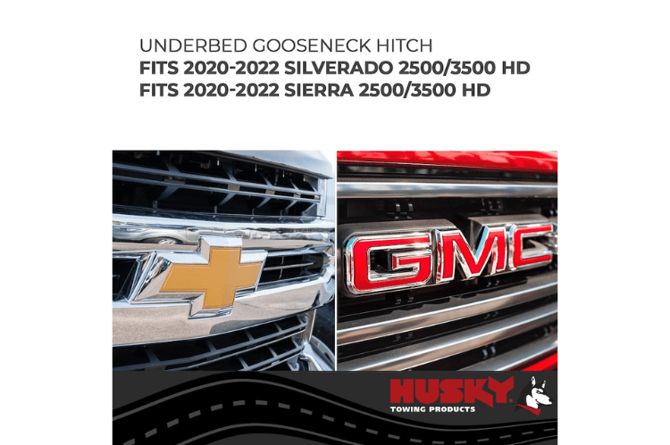 Husky Towing 35202 heavy duty gooseneck hitch with under bed gooseneck hitch design, Gooseneck Trailer Hitch for GMC Sierra 2500/3500 HD 2020-2025, 35K GTW