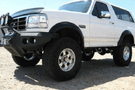 Iron Bull Front Bumper #1 for 1992–1996 Ford Bronco, showcasing a rugged and durable Ford Bronco front bumper replacement designed for strength and off-road protection
