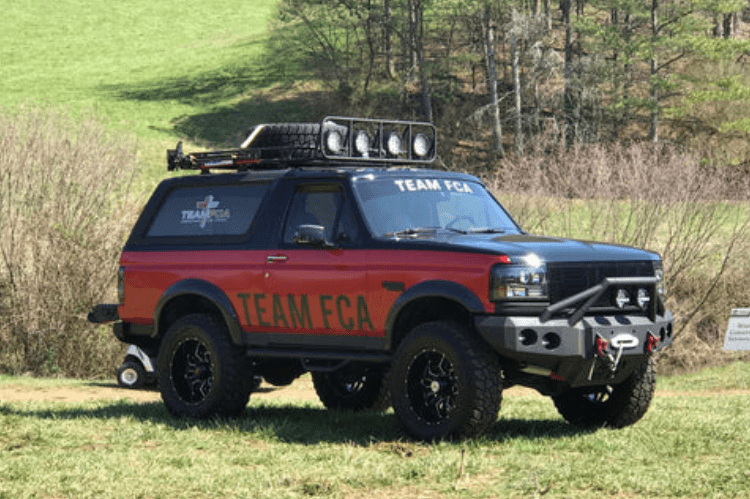Iron Bull Front Bumper #1 for 1992–1996 Ford Bronco, showcasing a rugged and durable Ford Bronco front bumper replacement designed for strength and off-road protection