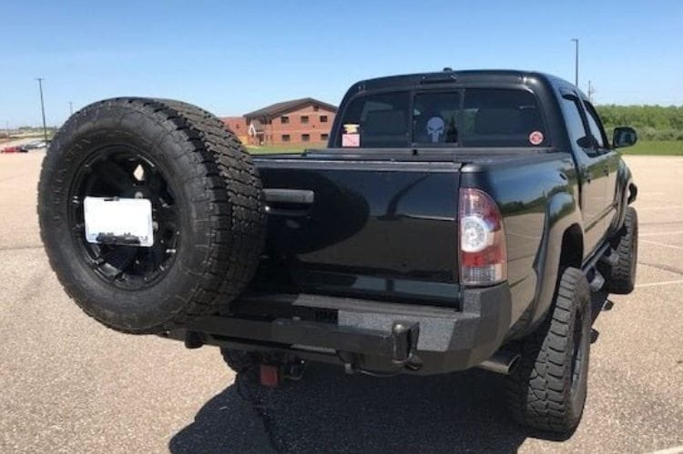 Iron Bull rear bumper #55 for 2005–2015 Toyota Tacoma featuring steel construction and rugged rear-end protection