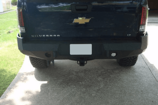 Iron Bull Rear Bumper #7 for Chevy Silverado 1500 2007-2013, heavy-duty aftermarket Chevy bumper designed for durability and a precise factory fit
