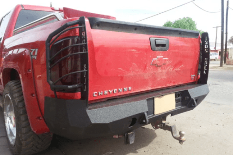 Iron Bull Rear Bumper #7 for Chevy Silverado 1500 2007-2013, heavy-duty aftermarket Chevy bumper designed for durability and a precise factory fit