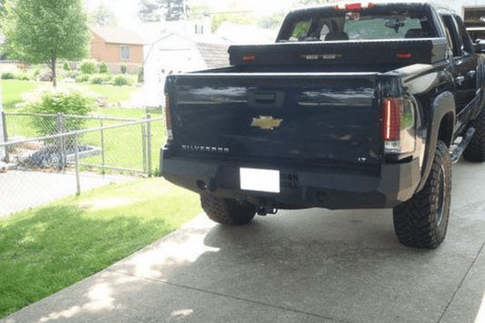 Iron Bull Rear Bumper #7 for Chevy Silverado 1500 2007-2013, heavy-duty aftermarket Chevy bumper designed for durability and a precise factory fit