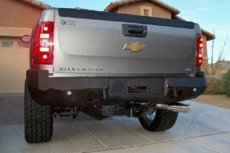 Iron Bull Rear Bumper #7 for Chevy Silverado 2500/3500 2007-2013, durable aftermarket Chevy bumper built for strength and precise factory fit