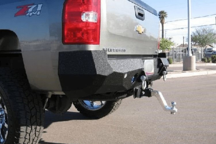 Iron Bull Rear Bumper #7 for Chevy Silverado 2500/3500 2007-2013, durable aftermarket Chevy bumper built for strength and precise factory fit