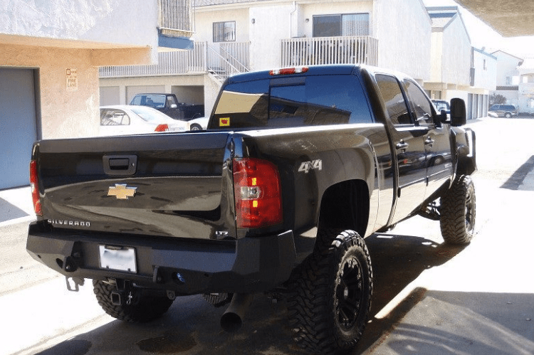 Iron Bull Rear Bumper #7 for Chevy Silverado 2500/3500 2007-2013, durable aftermarket Chevy bumper built for strength and precise factory fit