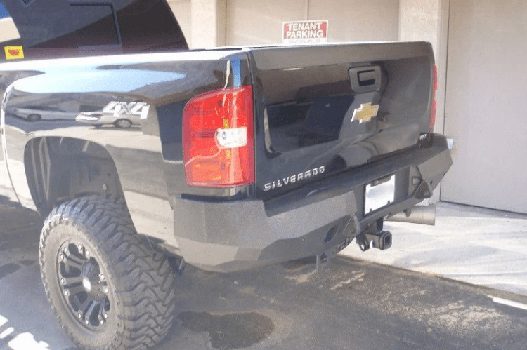 Iron Bull Rear Bumper #7 for Chevy Silverado 2500/3500 2007-2013, durable aftermarket Chevy bumper built for strength and precise factory fit