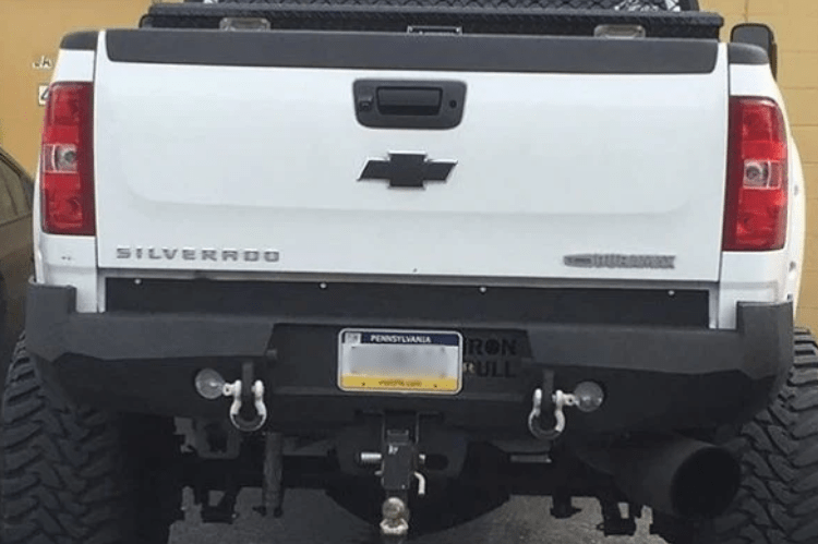 Iron Bull Rear Bumper #7 for Chevy Silverado 2500/3500 2007-2013, durable aftermarket Chevy bumper built for strength and precise factory fit
