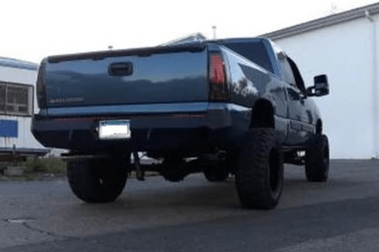 Iron Bull Aftermarket Rear Bumper #9 for Chevy Silverado 1500 1999-2007, durable aftermarket Chevy bumper built for off road strength and protection