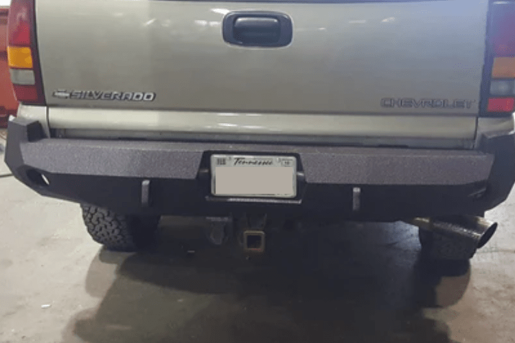 Iron Bull Aftermarket Rear Bumper #9 for Chevy Silverado 1500 1999-2007, durable aftermarket Chevy bumper built for off road strength and protection