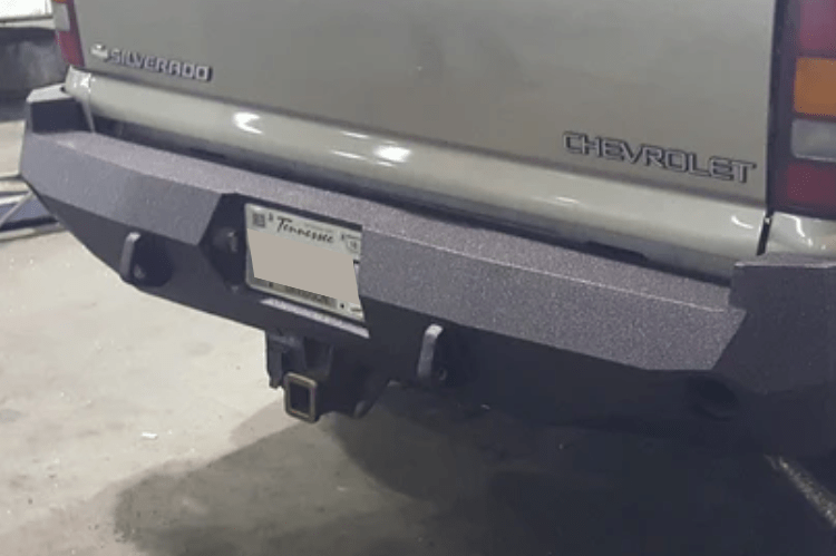 Iron Bull Aftermarket Rear Bumper #9 for Chevy Silverado 1500 1999-2007, durable aftermarket Chevy bumper built for off road strength and protection