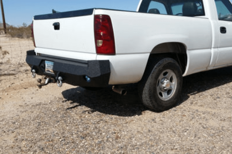 Iron Bull Aftermarket Rear Bumper #9 for Chevy Silverado 1500 1999-2007, durable aftermarket Chevy bumper built for off road strength and protection