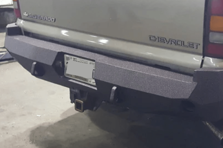 Iron Bull Aftermarket Rear Bumper #9 for Chevy Silverado 2500/3500 1999-2007, built tough for off-road performance and heavy-duty protection — a premium aftermarket Chevy bumper upgrade