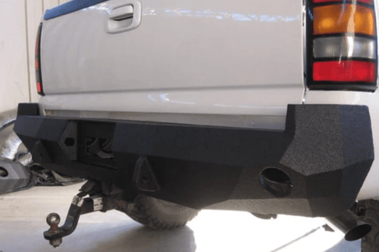 Iron Bull Aftermarket Rear Bumper #9 for Chevy Silverado 2500/3500 1999-2007, built tough for off-road performance and heavy-duty protection — a premium aftermarket Chevy bumper upgrade