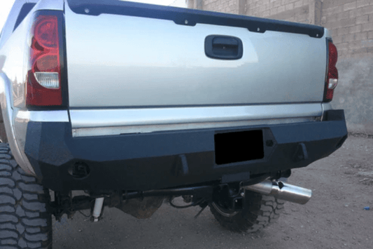 Iron Bull Rear Bumper #9 for GMC Sierra 2500/3500 1999-2007, designed for rugged off-road performance and reliable rear-end protection — a durable GMC Sierra aftermarket bumper