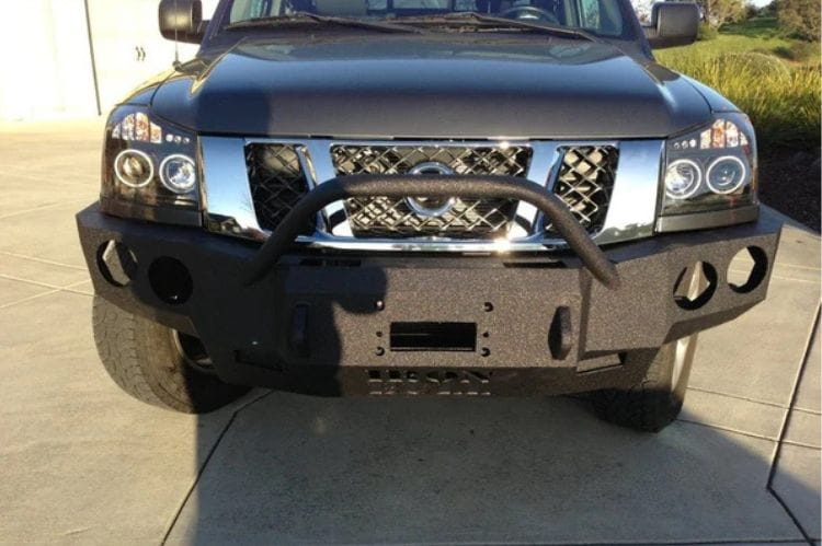 Iron Bull aftermarket front bumper #41 for 2004–2015 Nissan Titan featuring rugged construction and a bold off-road profile