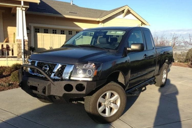 Iron Bull aftermarket front bumper #41 for 2004–2015 Nissan Titan featuring rugged construction and a bold off-road profile