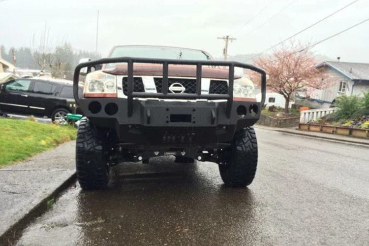 Iron Bull aftermarket front bumper #41 for 2004–2015 Nissan Titan featuring rugged construction and a bold off-road profile