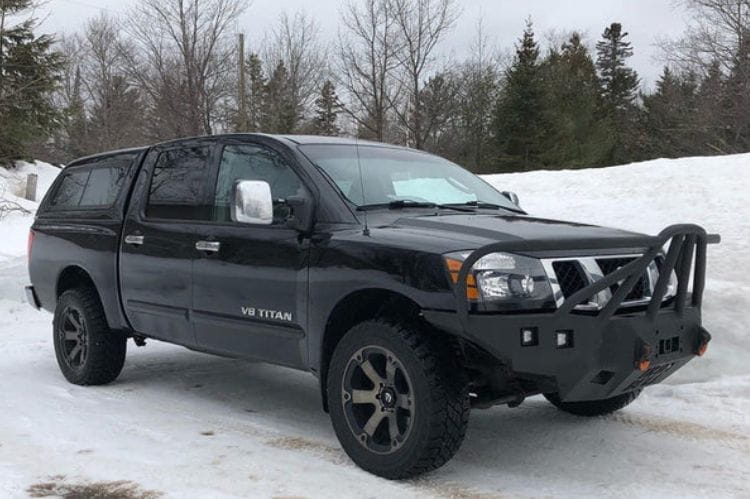 Iron Bull aftermarket front bumper #41 for 2004–2015 Nissan Titan featuring rugged construction and a bold off-road profile
