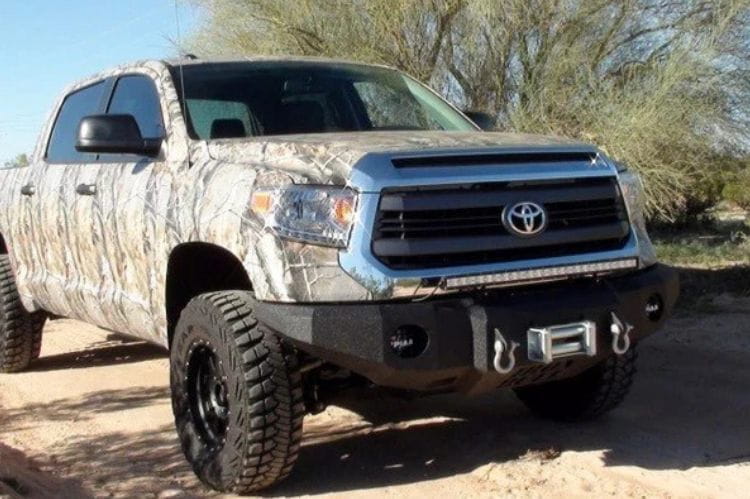 Iron Bull aftermarket steel front bumper #30 for 2014–2021 Toyota Tundra with rugged protection and durable construction