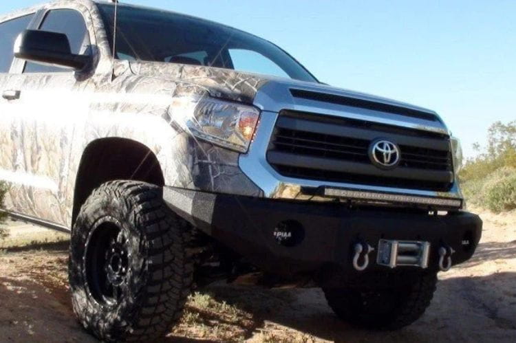 Iron Bull aftermarket steel front bumper #30 for 2014–2021 Toyota Tundra with rugged protection and durable construction