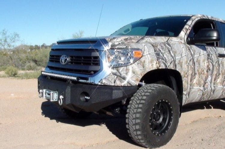 Iron Bull aftermarket steel front bumper #30 for 2014–2021 Toyota Tundra with rugged protection and durable construction